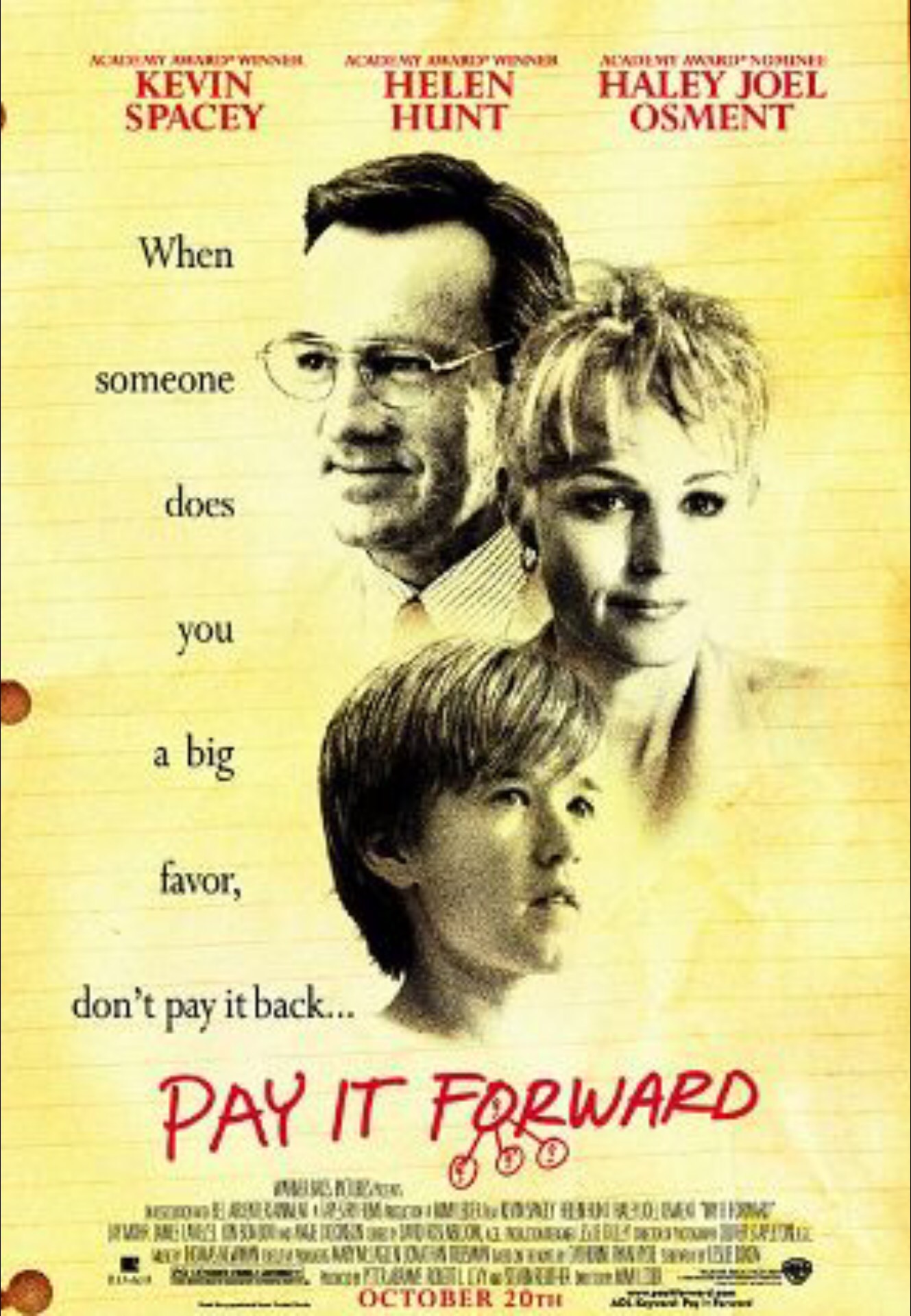 Pay It Forward Meaning Movie